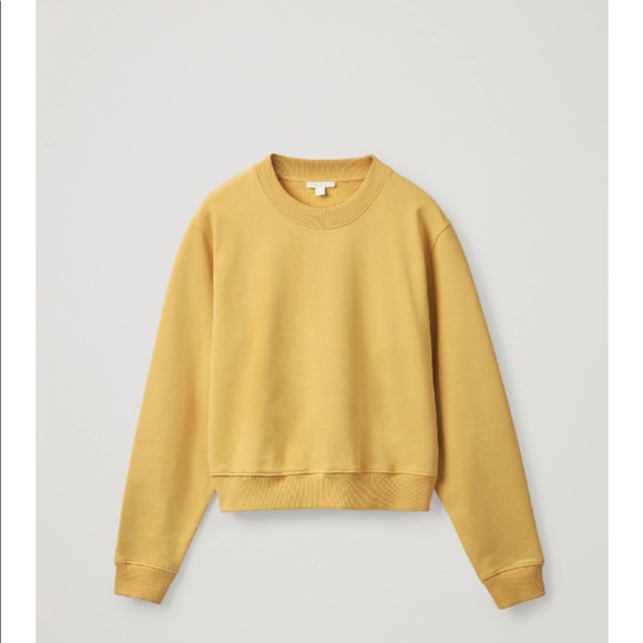 Cos boxy cotton sweatshirt sales